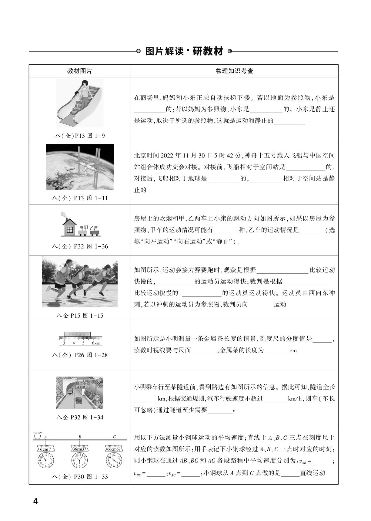 第1章 运动的世界-【中考对策】2026年中考总复习物理（沪科版）
