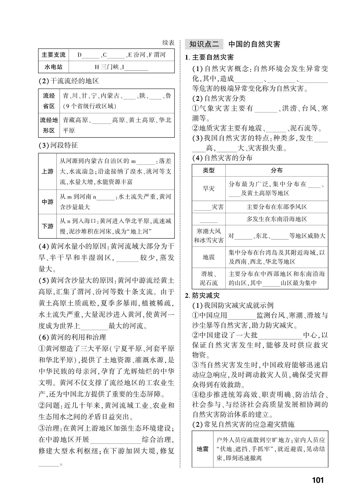 第2章 第3课时 中国的河流与湖泊中国的自然灾害-【中考对策】2026年中考总复习地理（商务星球版）