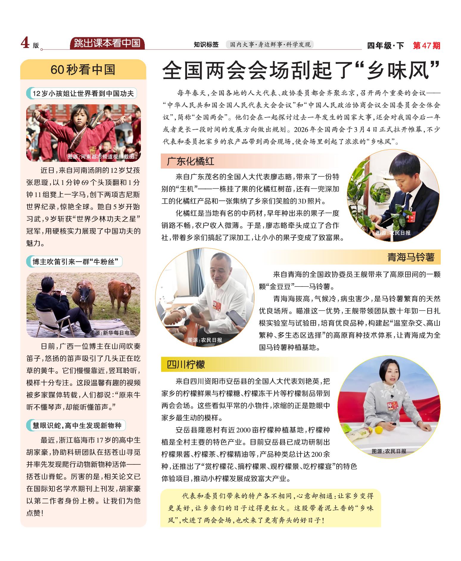 【大语文周末小报】2025-2026学年四年级下册语文（第47期）