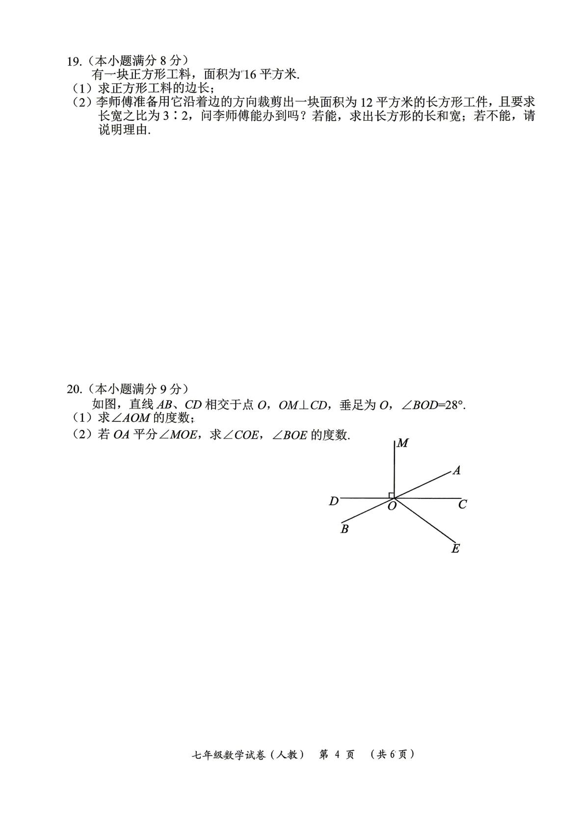 河北廊坊市霸州市2025-2026学年七年级下学期5月阶段检测数学试题