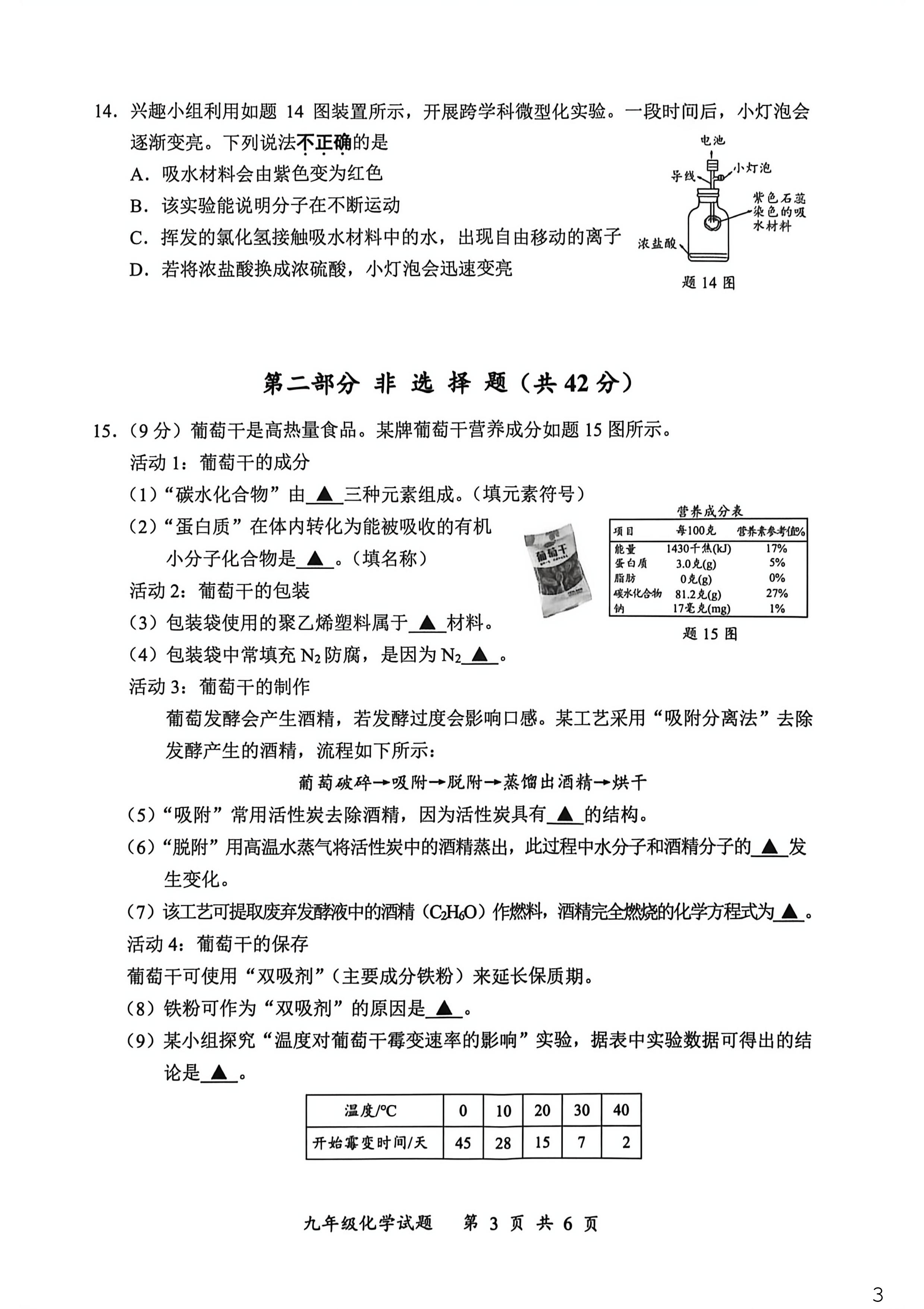 江苏省泰州市泰兴市2025-2026学年九年级下学期化学二模试卷