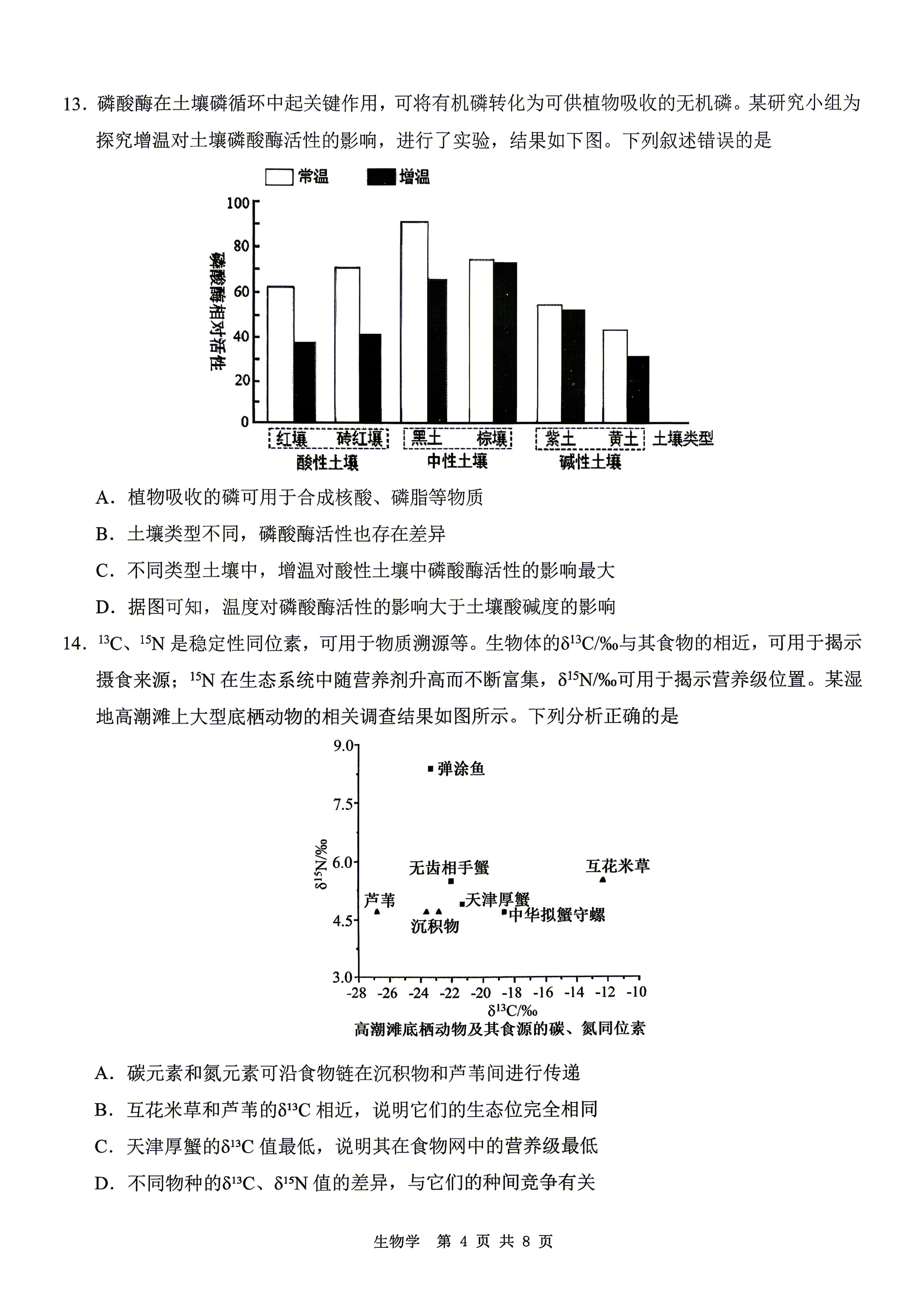 2026届广西壮族自治区河池市部分学校高三考前预测生物试题