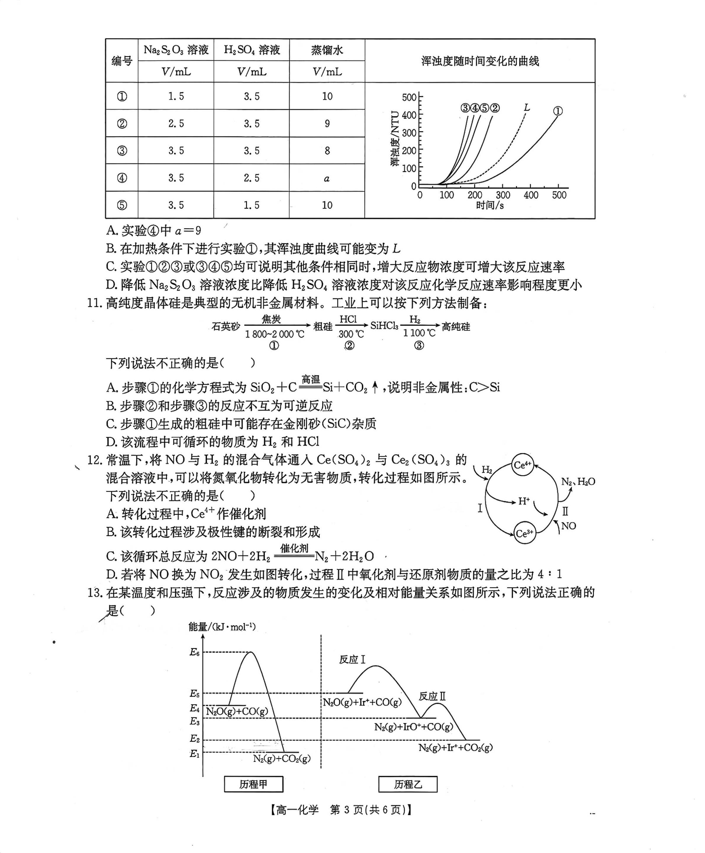 重庆市第四十九中学校等校2025-2026学年高一下学期5月期中考试 化学试题